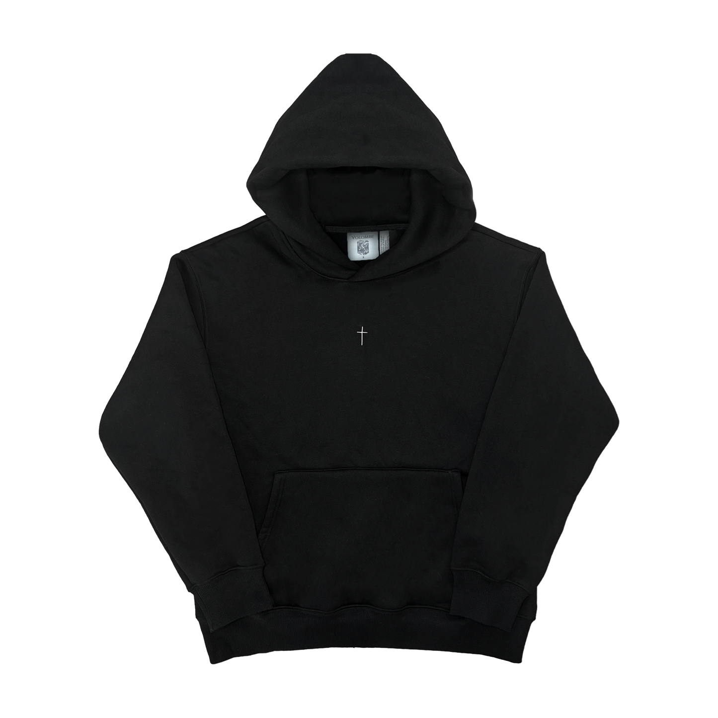 Sweatshirt à capuche Volombe, croix brodée, coupe oversize